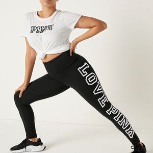 New Vs Pink High Waist Cotton Shine Leggings XL